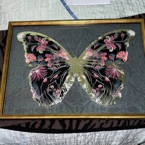 The Spring Shop Butterfly and Floral Framed Art